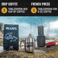 Black   Coffee Company Ground Coffee, Medium Roast, 12oz Bag, Roasted Blend from Arabica Beans, Colombian & Brazilian