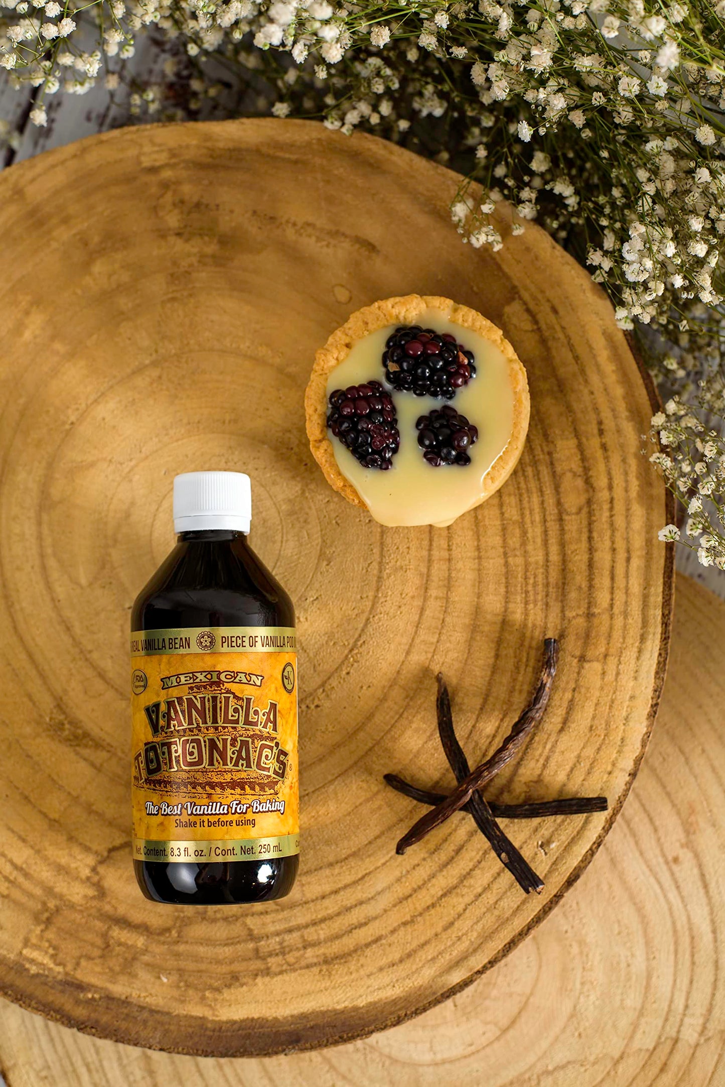 Mexican Vanilla Totonacs - 8.3 Oz (250 Ml) Bottle - Pure Vanilla Extract