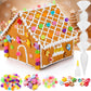 Weysat Large Gingerbread House Kit: 131 Pcs Holiday Cookie Decorating Kit - 8 Inch Easy To Assemble Christmas Gingerbread House Craft Creative Build & Gift For Xmas Diy Fun Party Favor Decor