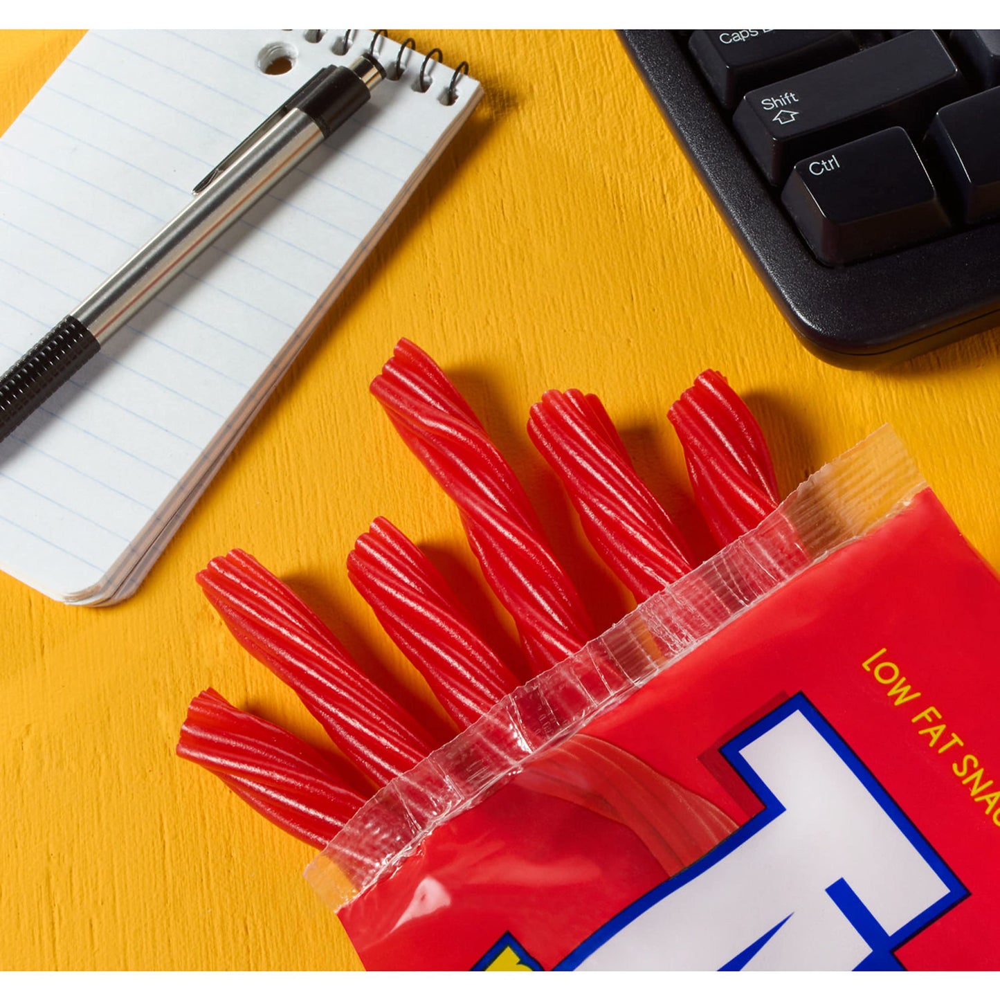 Twizzlers Pull 'N' Peel Cherry Flavored Licorice Style, Low Fat Candy Big Bag, 28 Oz, Pack Of 1