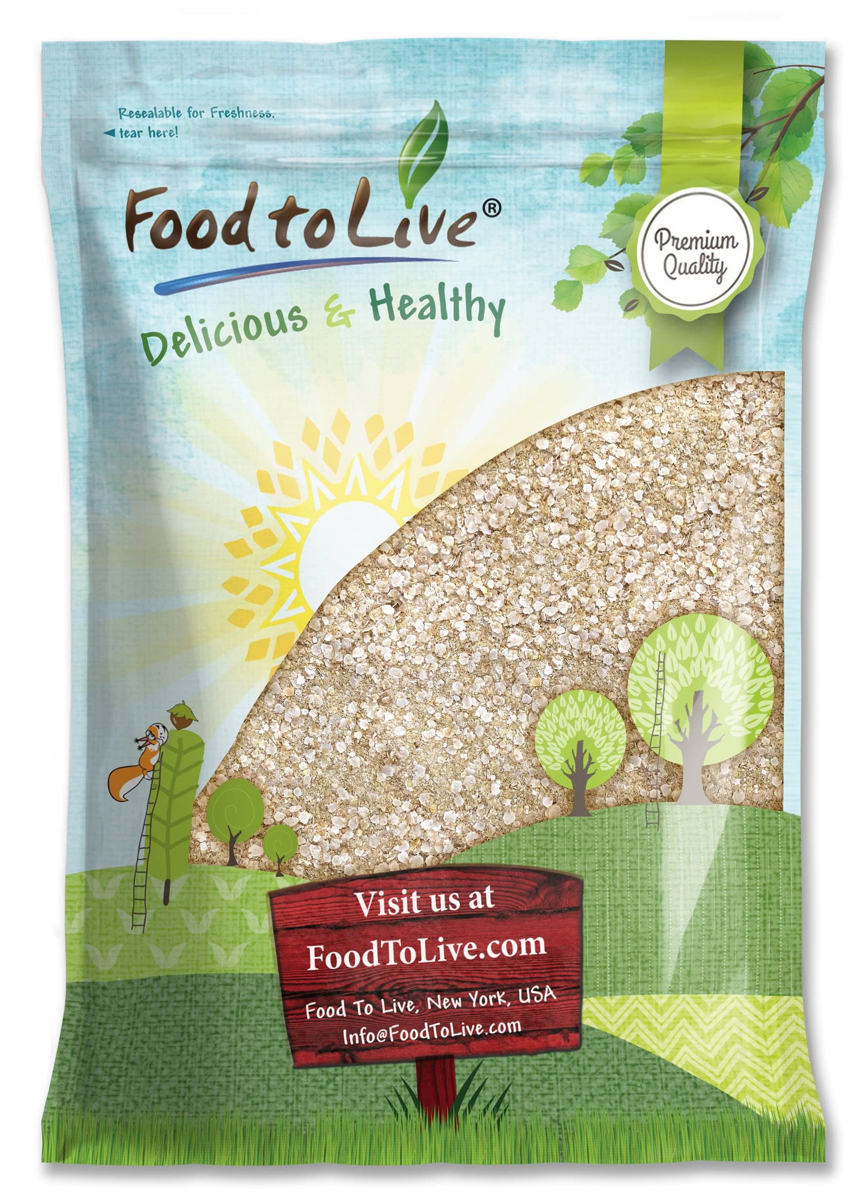 Food to Live White Quinoa Flakes, 8 Pounds - Pressed Quinoa Seeds, Whole Grain, Raw, Kosher, Bulk. High in Protein, Riboflavin. 