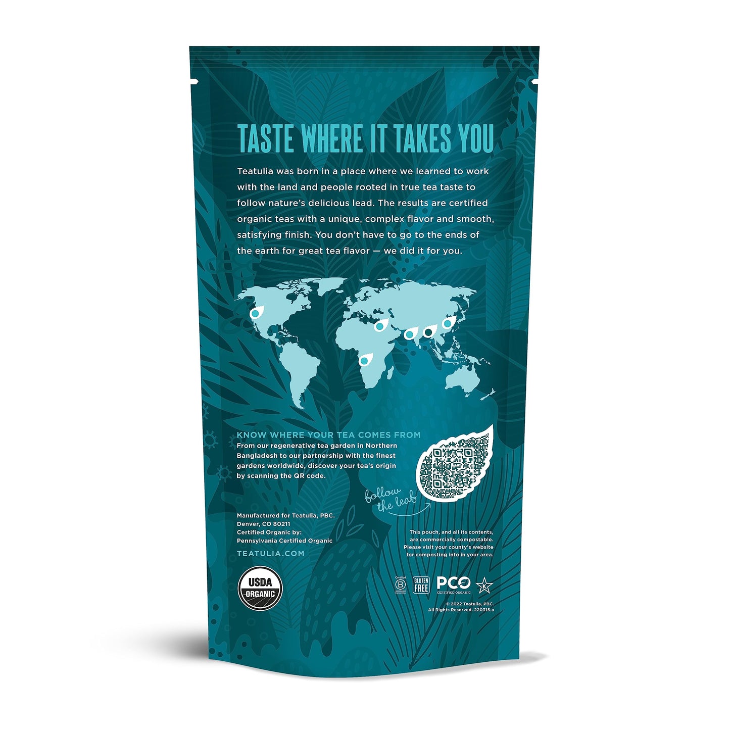 Teatulia Organic Chamomile Tea Bags - 50 Pyramid Teabags, Caffeine Free, 100% Compostable, Sustainably Grown in Egypt