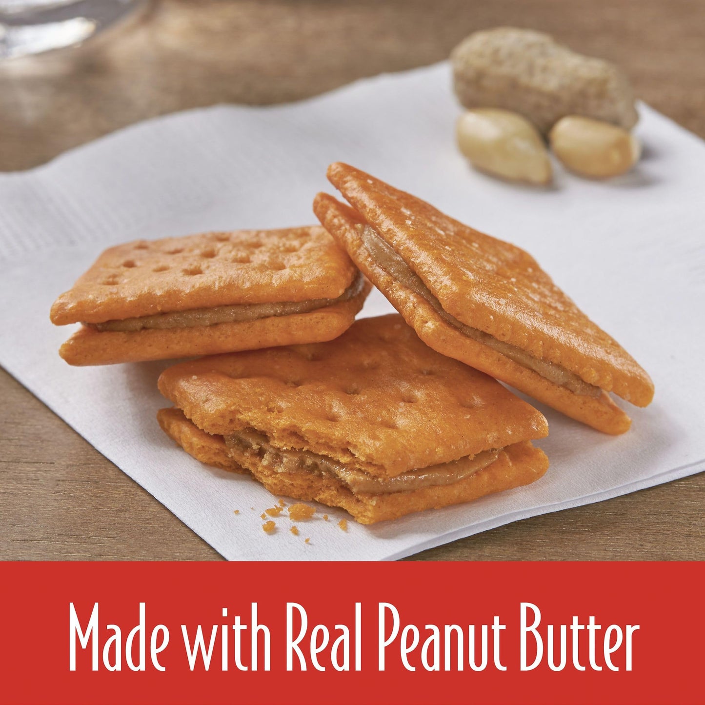 Keebler Sandwich ers  Single Serve Snack ers  Lunch Snacks  Cheese and Peanut Butter  11oz Tray (8 Packs)