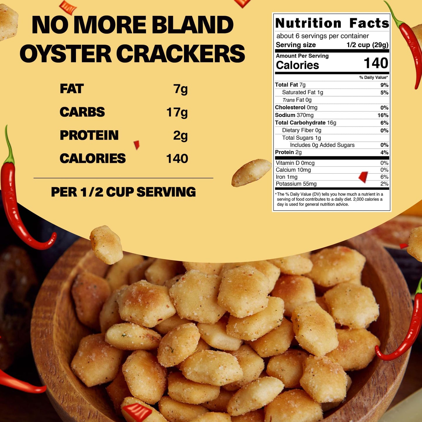Wicked Mix Soup & Oyster  ers - Salted Mini Puffed Snack, 6 Oz (Pack of 3)