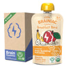 Little Brainiac Breakfast Blend Organic Fruit & Oat Toddler Pouches, Banana Apple Oat with Omega-3s DHA/EPA and Choline, Clean L