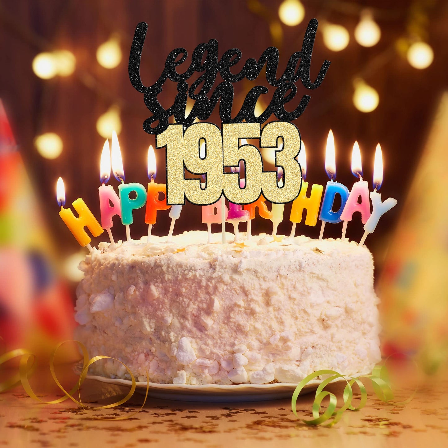 Gyufise 1Pcs Legend Since 1953 Cake Topper 70Th Birthday Cake Decoration Hello 70 Funny 70 And Fabulous Decoration 70Th Wedding