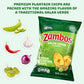 Zambos Plantain Chips Salsa Verde, Crunchy Premium Plantain Chips, 8 Pack 2.47 Ounce