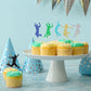Gyufise 24Pcs Colorful Boy Trampoline Cupcake Toppers Trampoline Cake Toppers Picks Jump Birthday Party Supplies Jump Trampoline
