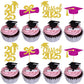 YCTHUNFISH Graduation Cupcake Toppers, 24 Pack, Glitter 2025, Diploma & Grad Cap Picks, Gold Purple, Ideal for 2025 Graduation Party Decor