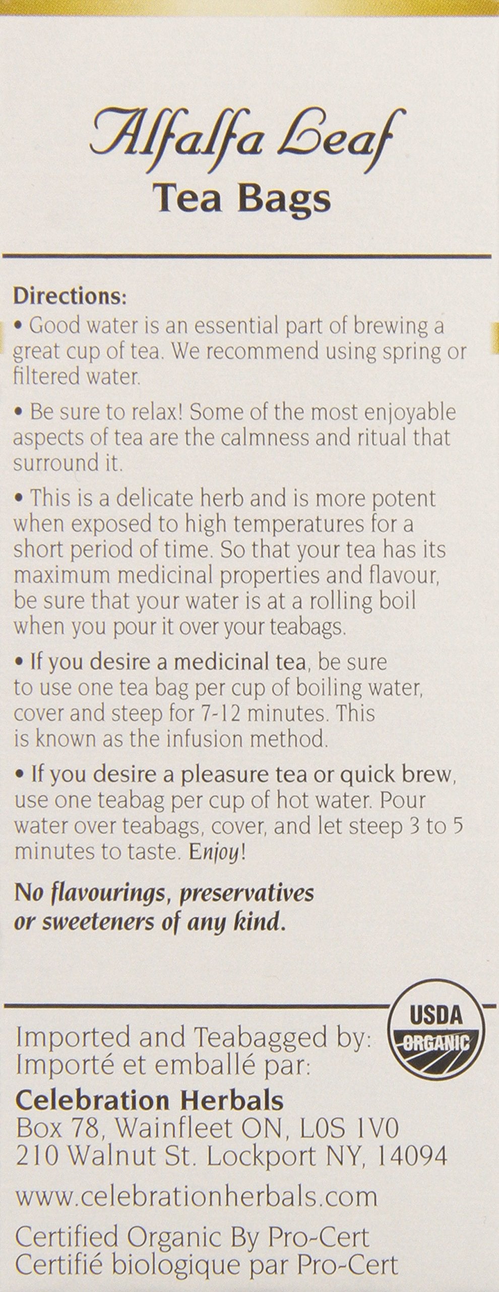 Celebration+Herbals+Organic+Alfalfa+Leaf+Tea+Bags+24+Count