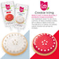 Cake Mate Cookie Dessert Decorating Kit - Red & White Icing, Red & Pink Sugar Sprinkles - Perfect for Valentines Day and Parties