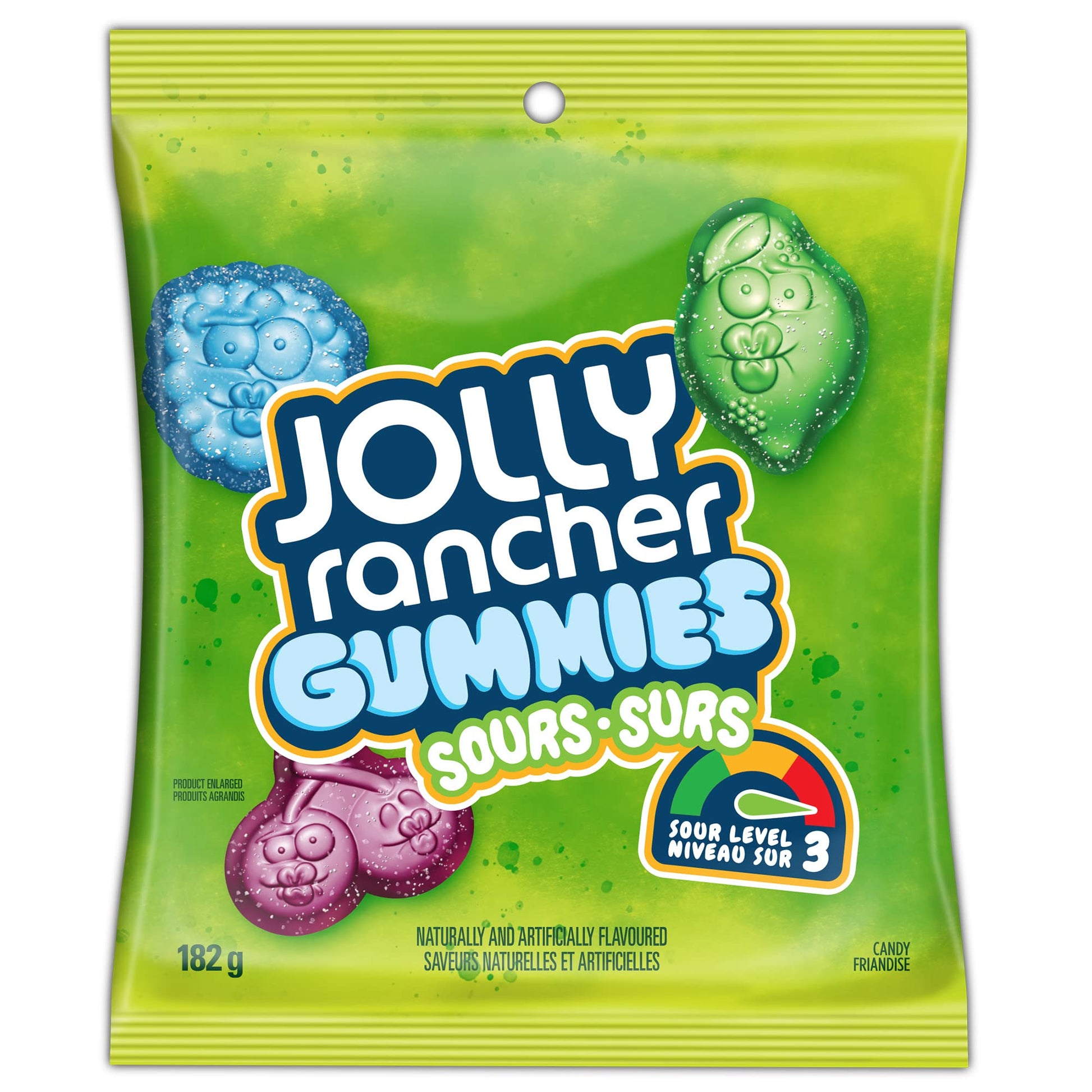 Jolly Rancher Gummies Sours, Original Flavors, 182G/6.4 Oz. (Imported From Canada)