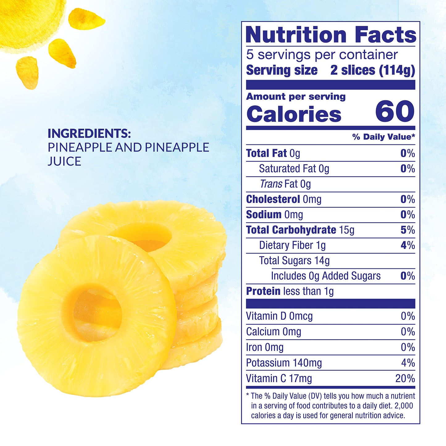 Dole Canned Fruit, Pineapple Slices In 100% Pineapple Juice, Gluten Free, Pantry Staples, 20 Oz, 12 Count, Packaging May Vary