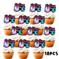 18Pcs Black Glitter Pink Roller Skates Dessert Cupcake Topper 80S 90S Retro Hip Hop Roller Skating Rolling Into 10 Theme Decor S