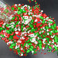 Christmas Stocking Tree Snowman Sprinkles Candy Sugar Sprinkle Red and Green Sprinkles Cake Decorations Cupcake Toppers Cookie D