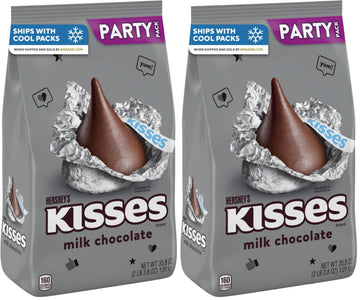 HERSHEYS KISSES Milk Chocolate Candy Party Pack, 35.8 oz (Pack of 2)