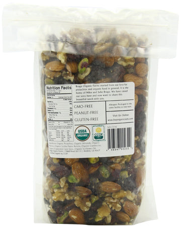 Braga Organic Farms Trail Mix - 32 Ounce (Pack of 1) - Organic Nut and Fruit Snack