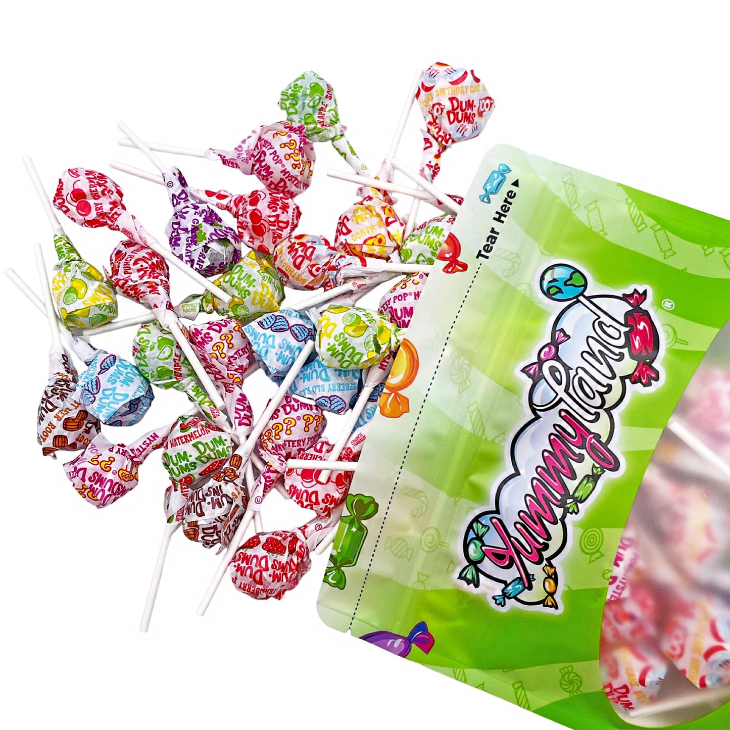 Dum Dums Original Mix Lollipops 1 Lb (80 Pops), Individually Wrapped Hard Candy, Bulk Suckers, Assorted Flavors, Gluten-Free, Pa