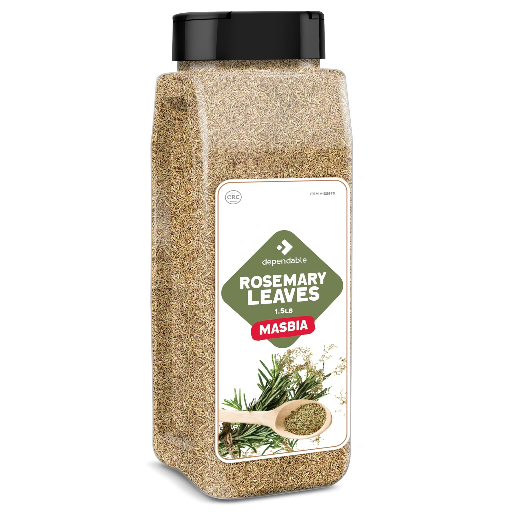 Dependable Foods Rosemary Leaves Cut & Sifted - 1.5 Lb. Jar - Kosher, Rosemary Herb Spice - Non-GMO, Gluten-Free Seasoning Perfe