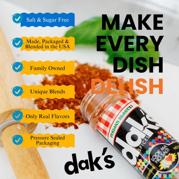 Dak'S Spices Italian Blast Seasoning Blend | 100% Salt & Sugar Free Spice | Premium & Healthy Seasoning | Msg Free, Preservative