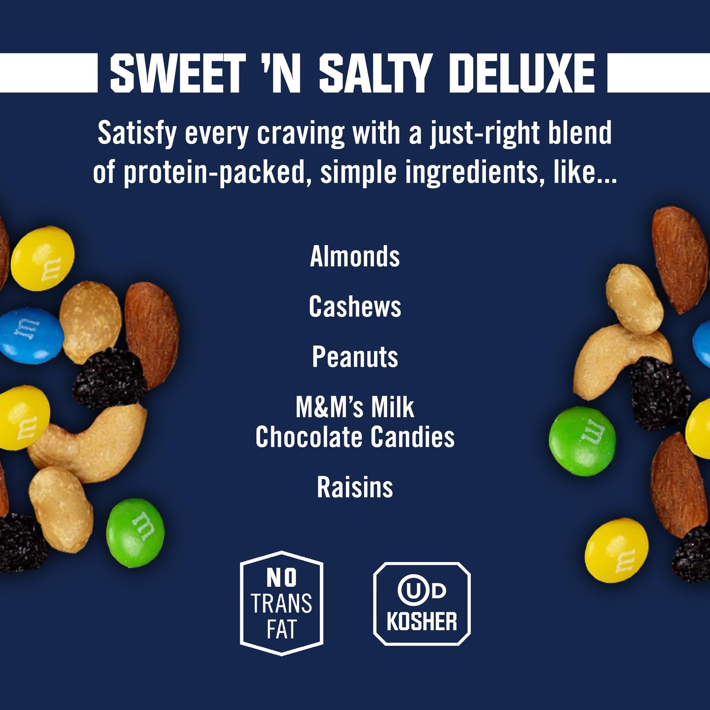 Kars Nuts Sweet N Salty Deluxe Trail Mix, Gluten-Free, 1.5 oz Grab & Go Bags, Pack of 18