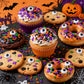 Halloween Sprinkles Mix with Edible Candy Eyes - Black Orange Purple Green Jimmies for Cake Decorating  Cookies  Cupcakes  Baking  and Halloween Party Supplies  Scary Theme Sprinkles