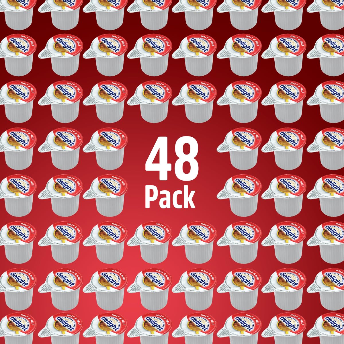 Half & Half Single Creamer  48 pieces of Individual Coffee Creamers  Perfect Creamer Pods for Home  Office  Travel  Restaurants and Coffee Stations