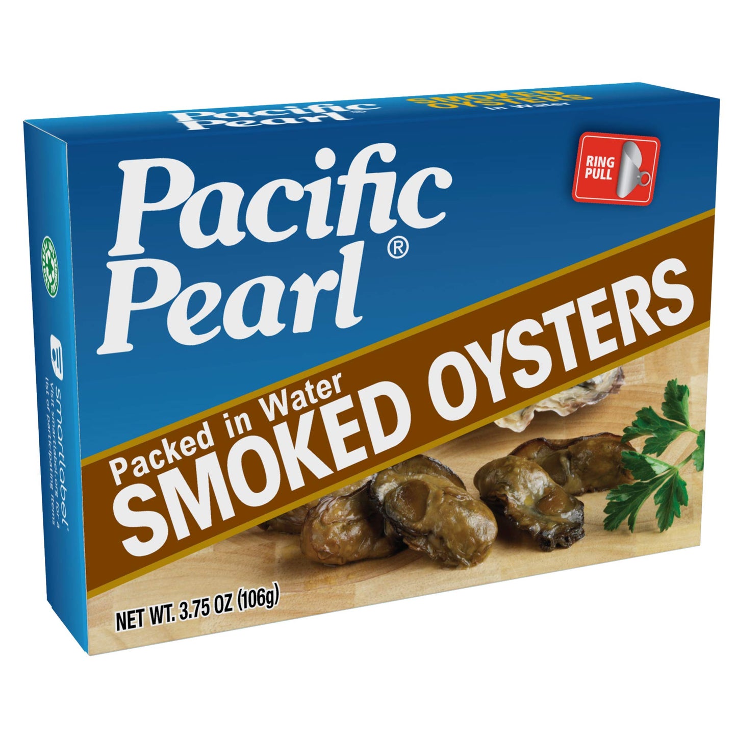 Pacific Pearl Smoked Oysters in Water, 3.75 oz (Pack of 12)