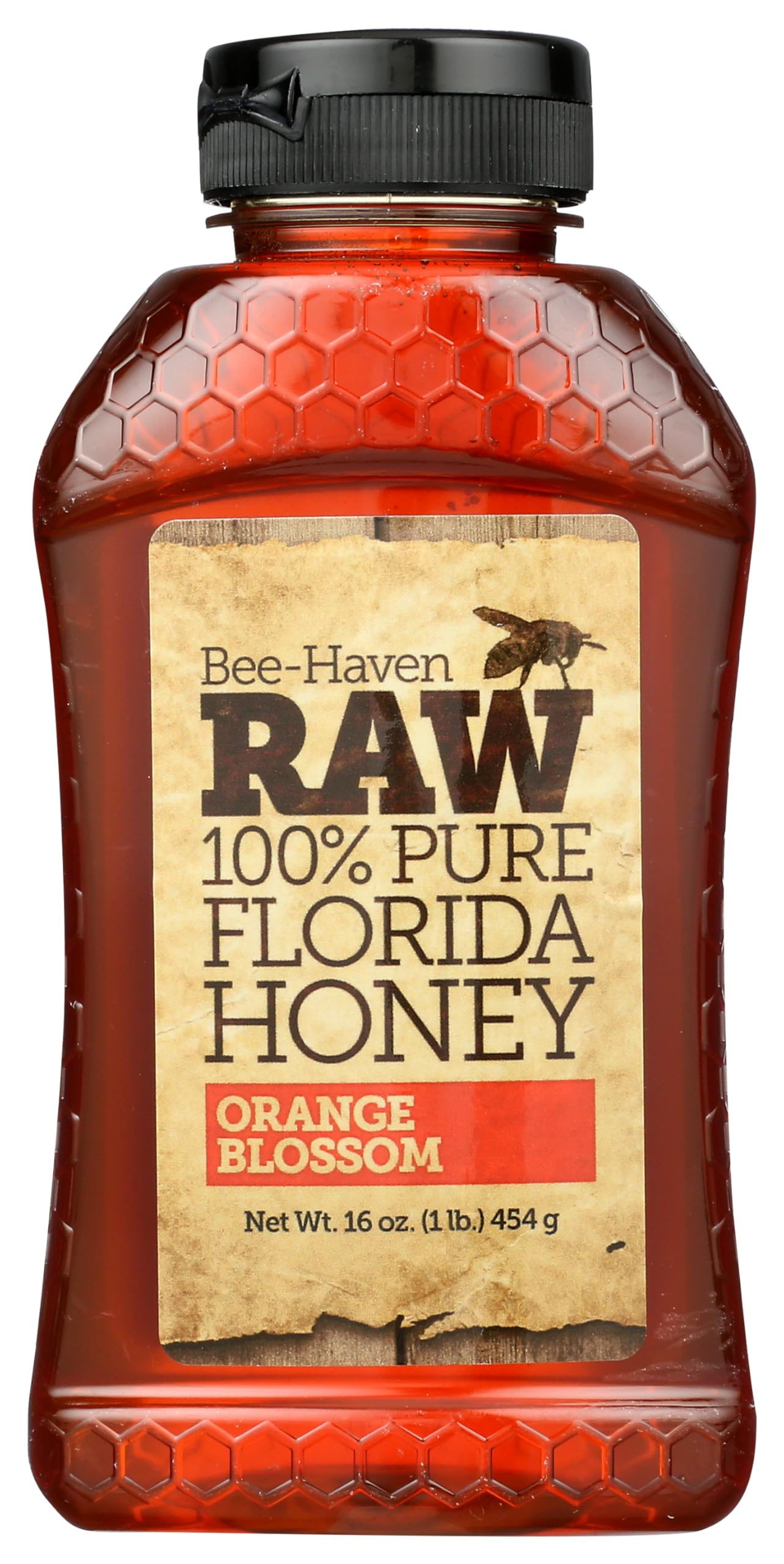 Bee-Haven Honey Farm Raw Orange Blossom Honey, 100% Pure, 16 Ounce