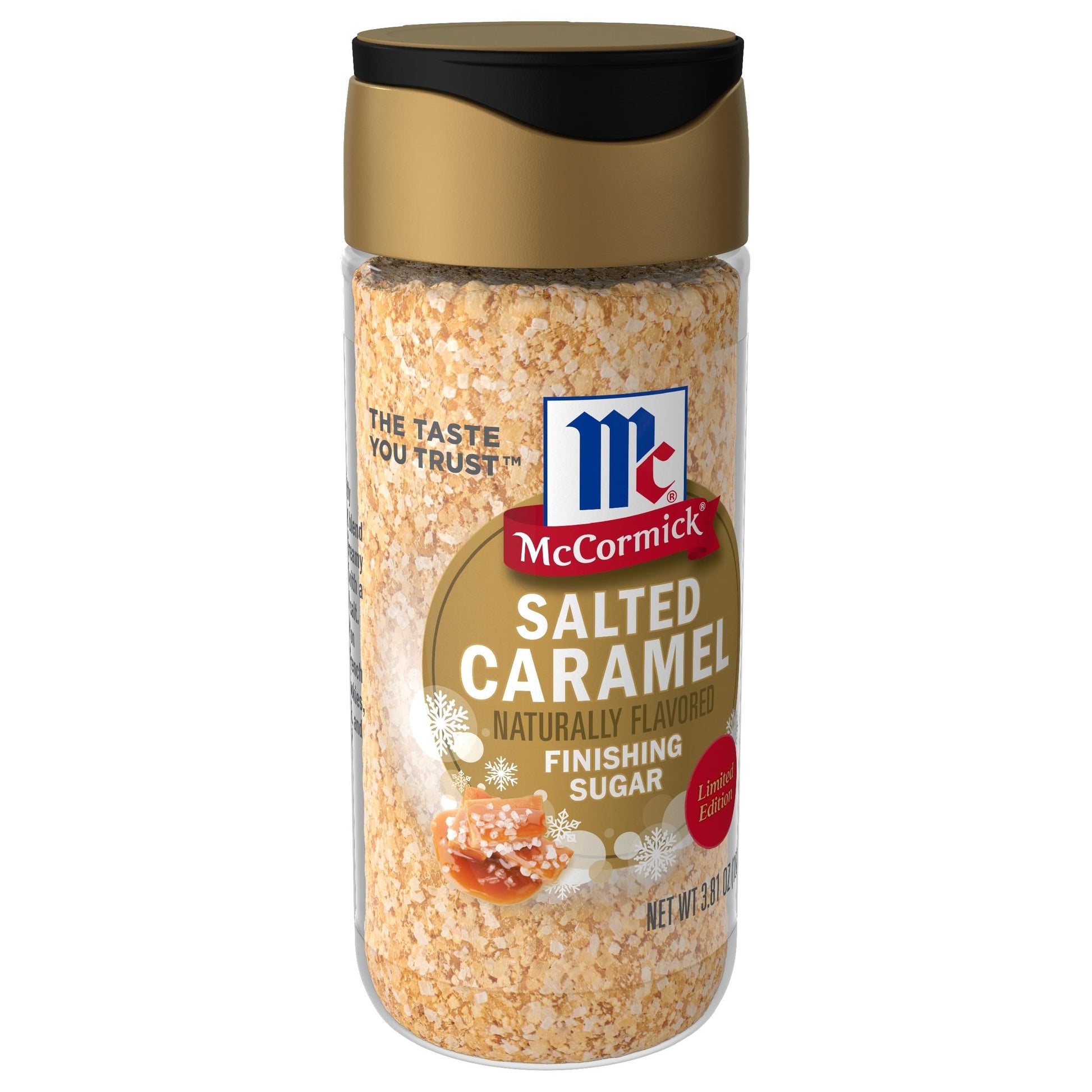 McCormick Salted Caramel Finishing Sugar, 3.81 oz, Perfect for Baking and Desserts