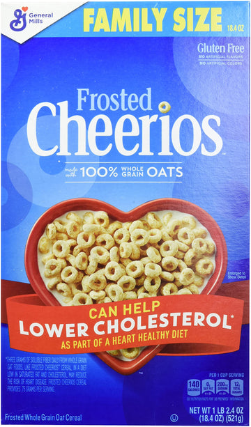 Cheerios Frosted Breakfast Cereal With Oats, Gluten Free, 18.4 Oz (Pack Of 7)