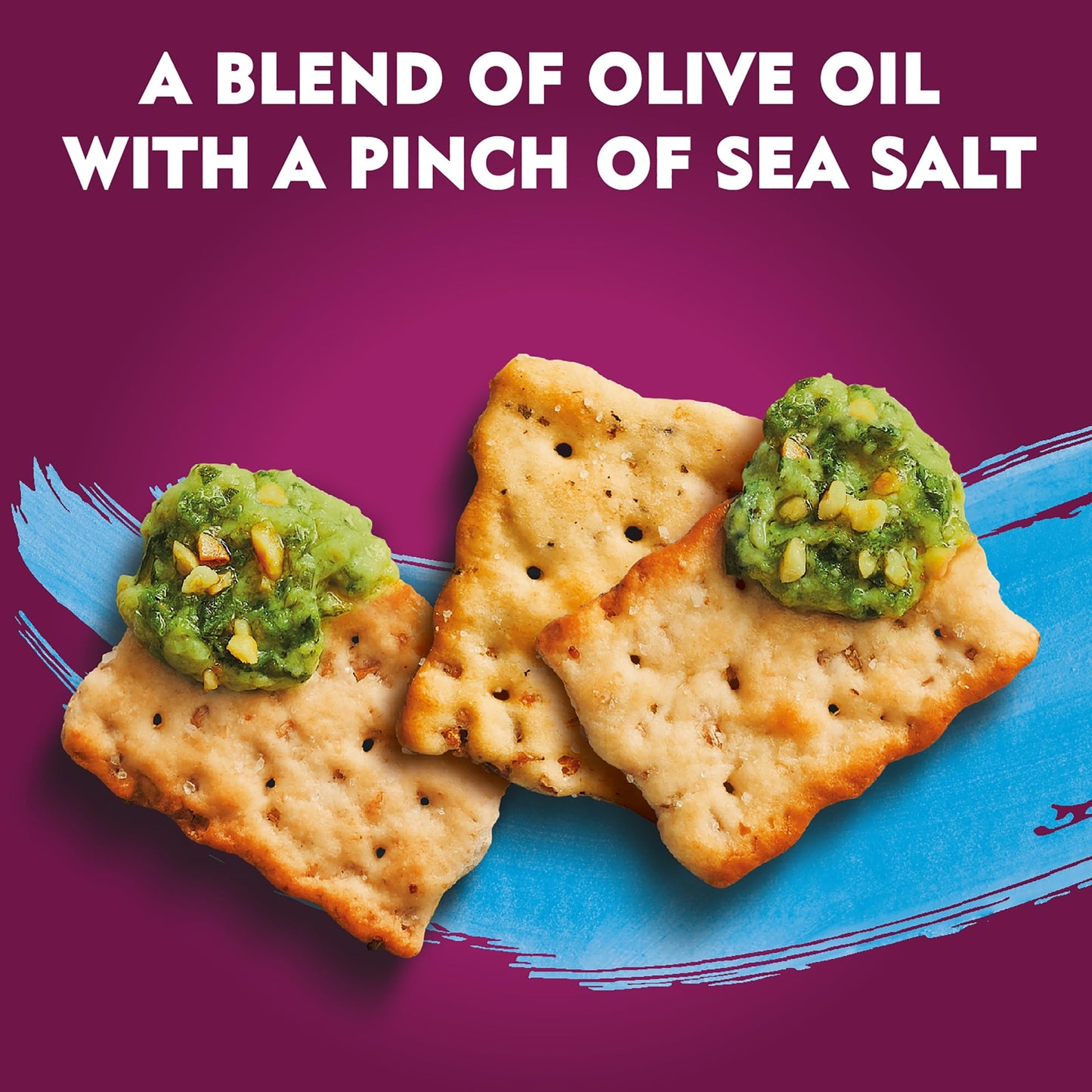 Toasteds Flatbreads Crackers, Party Snacks, Lunch Snacks, Sea Salt and Olive Oil, 8.7oz Box (1 Box)