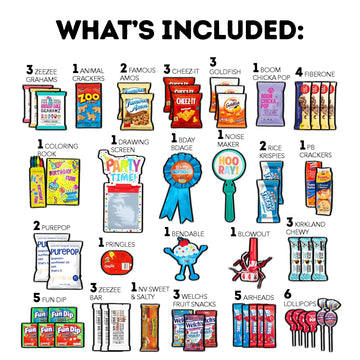 Birthday Care Package (80 Count) Snacks Food Cookies Chocolate Bar Chips Candy Party Variety Gift Box Pack Assortment Basket Bun