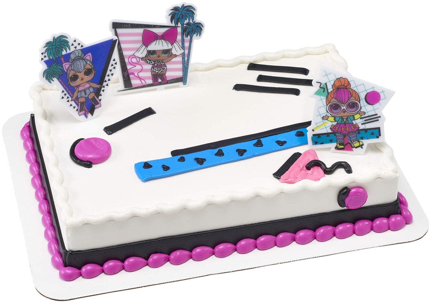 DecoPac Cake Topper L.O.L. Surprise! Born to Sparkle, Plastic, Pink and Purple, Model 27139