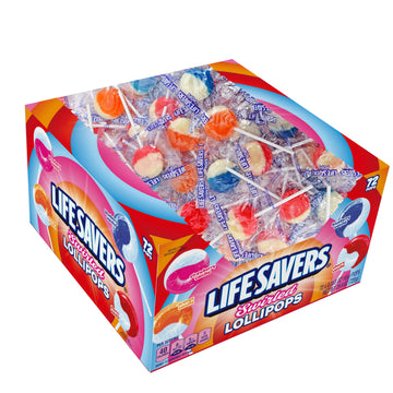 LIFE SAVERS Swirl Lollipops - Bulk Box of LIFE SAVERS Lollipops Individually Wrapped, Fruit and Cream Swirled Suckers, Assorted