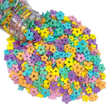 Sentovac Spring Flowers Sprinkles Edible For Cake Decorating Pastel Confetti Sprinkles Baking Cookie Cupcake Topper Ice Cream Do