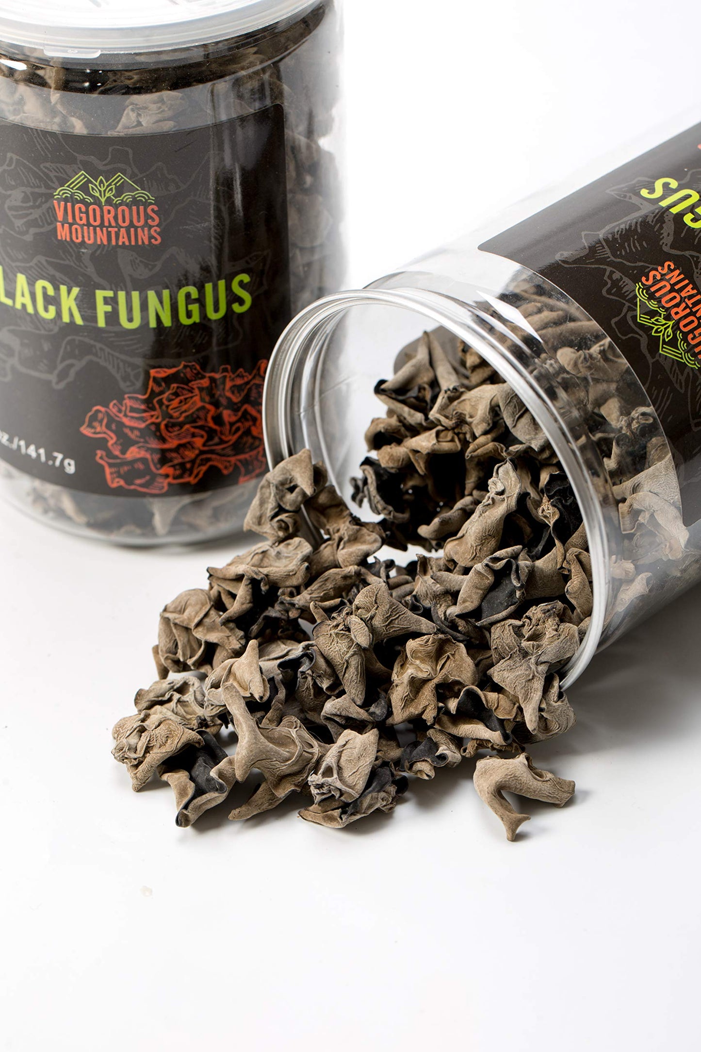 VIGOROUS MOUNTAINS Dried Woodear Mushrooms for Cooking, Chewy Texture Dry Black Fungus for Soup/ Stir-fries/ Salads , ??5oz 141.