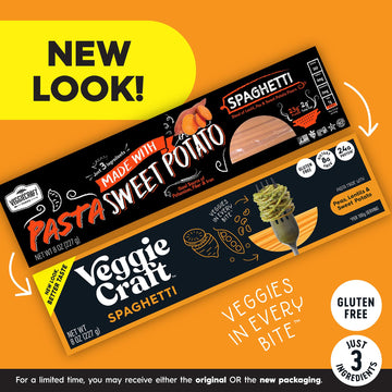 Veggiecraft Farms Spaghetti - NEW BETTER TASTE - Gluten Free Pasta, Thin Spaghetti Noodles, Plant Based Protein Spaghetti w/Lent
