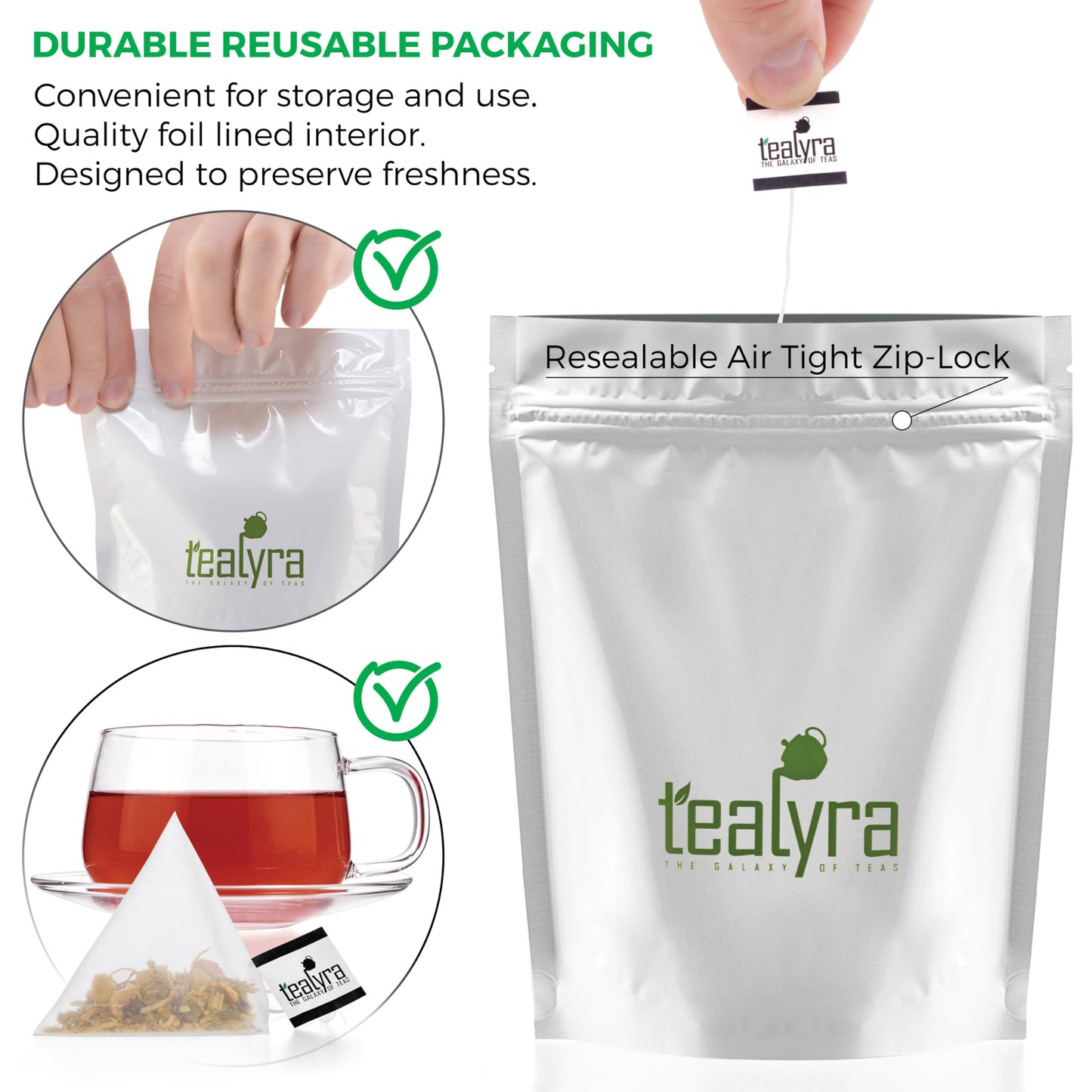 Tealyra Loose Leaf Tea - Scandinavian Wild Berry Health Tonic - Caffeine-Free - 25 Bags