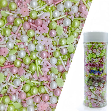 Flower Sprinkles Candy Mix Size Edible Pearls Cake Decorations Cupcake Toppers Cookie Decorating Perfect for Wedding Party Valen