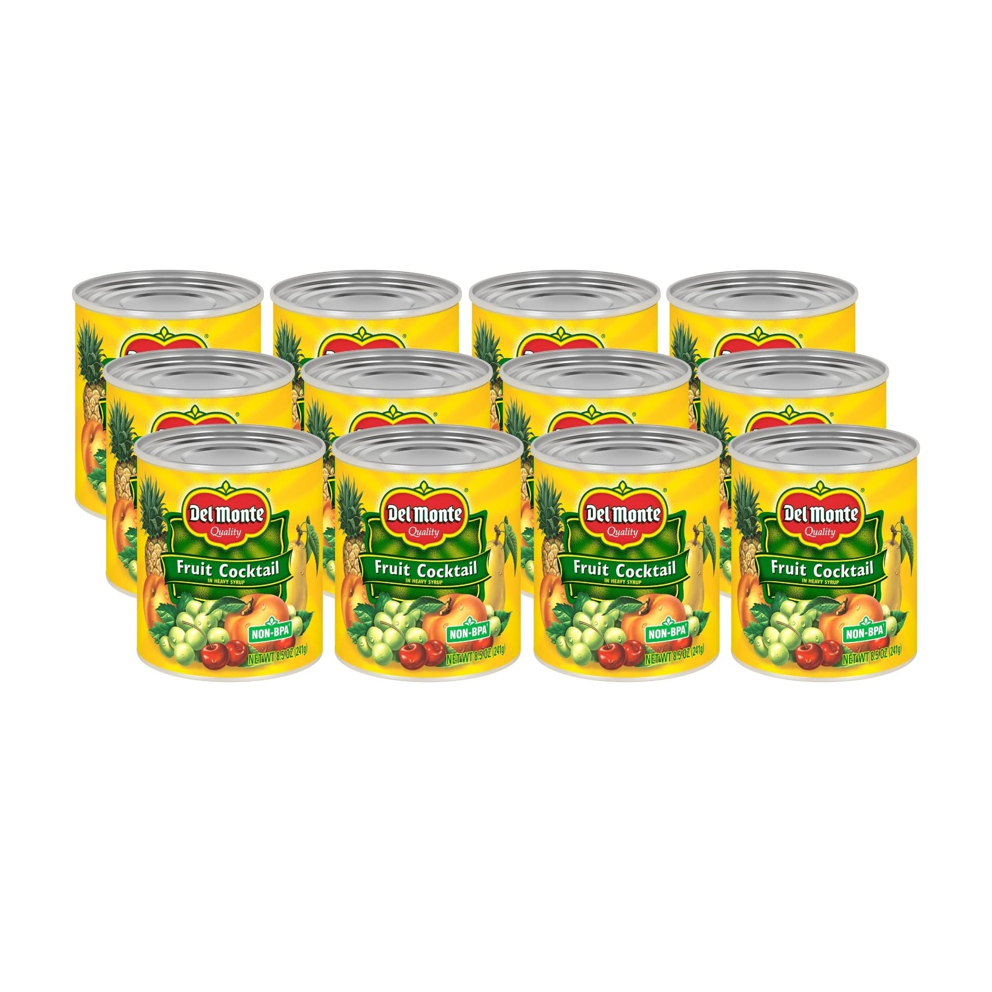 Del Monte Canned Fruit Cocktail in Heavy Syrup, 8.5 Ounce, Pack of 12
