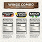 Wings Combo Pack Of 3, Herbs, Spices, Topper And Seasoning Gift Set - Everything Spicy, Lemon & Garlic, And Ranch - Enhanced All Natural & Healthy Spice Blend - Flavor God Seasonings