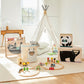 3 Sprouts Cube Storage Box - Organizer Container For Kids  Toddlers, Panda