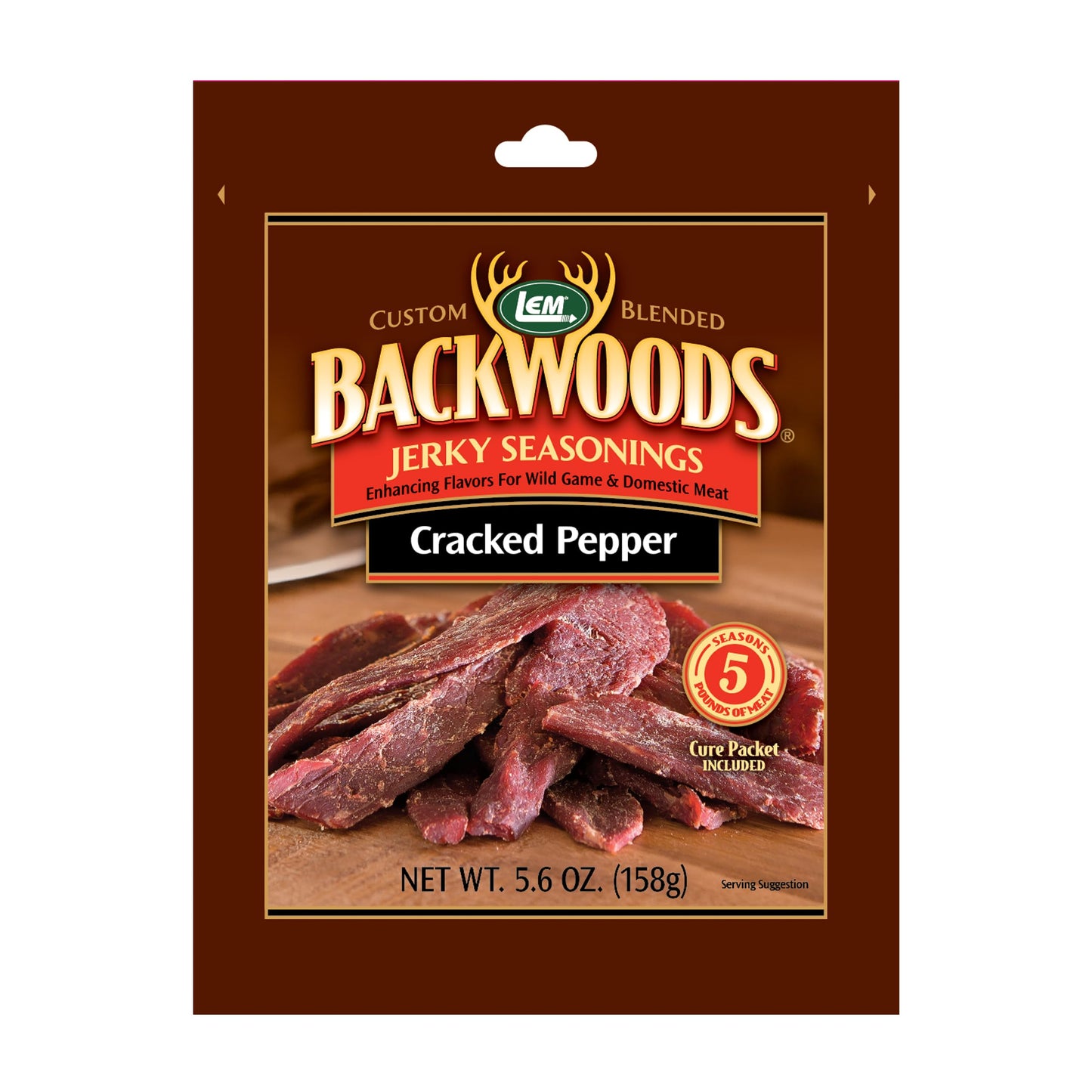 LEM Backwoods Cracked Pepper Seasoning with Cure Packet, 1.75 Pound, Model 9044
