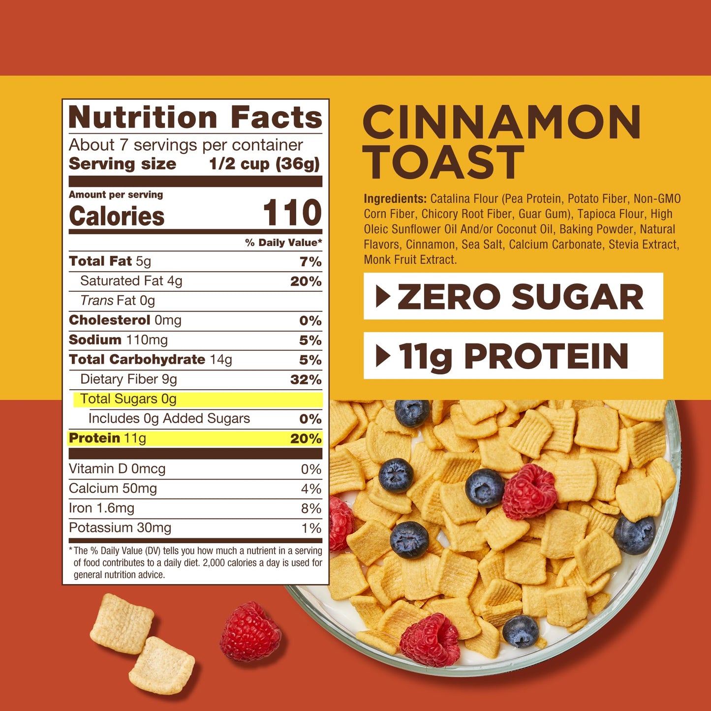 Catalina Crunch High Fiber Protein Cereal Variety Pack (6 Flavors) | Low Carb, Zero Sugar, Gluten Free, Fiber | Vegan Snacks/Food | Keto Friendly