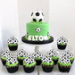 Rssta i 48 Pack Edible Football Cupcake Toppers, Soccer Theme, 1.3 inches, Paper