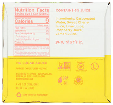 Spindrift Pink Lemonade Sparkling Water 8Pk, 12 Fz