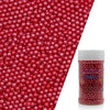 Edible Red Pearl Sugar Sprinkles Candy 4mm Mini Pearls Cake Decorations Cupcake Toppers Cookie Decorating Perfect for Wedding Pa