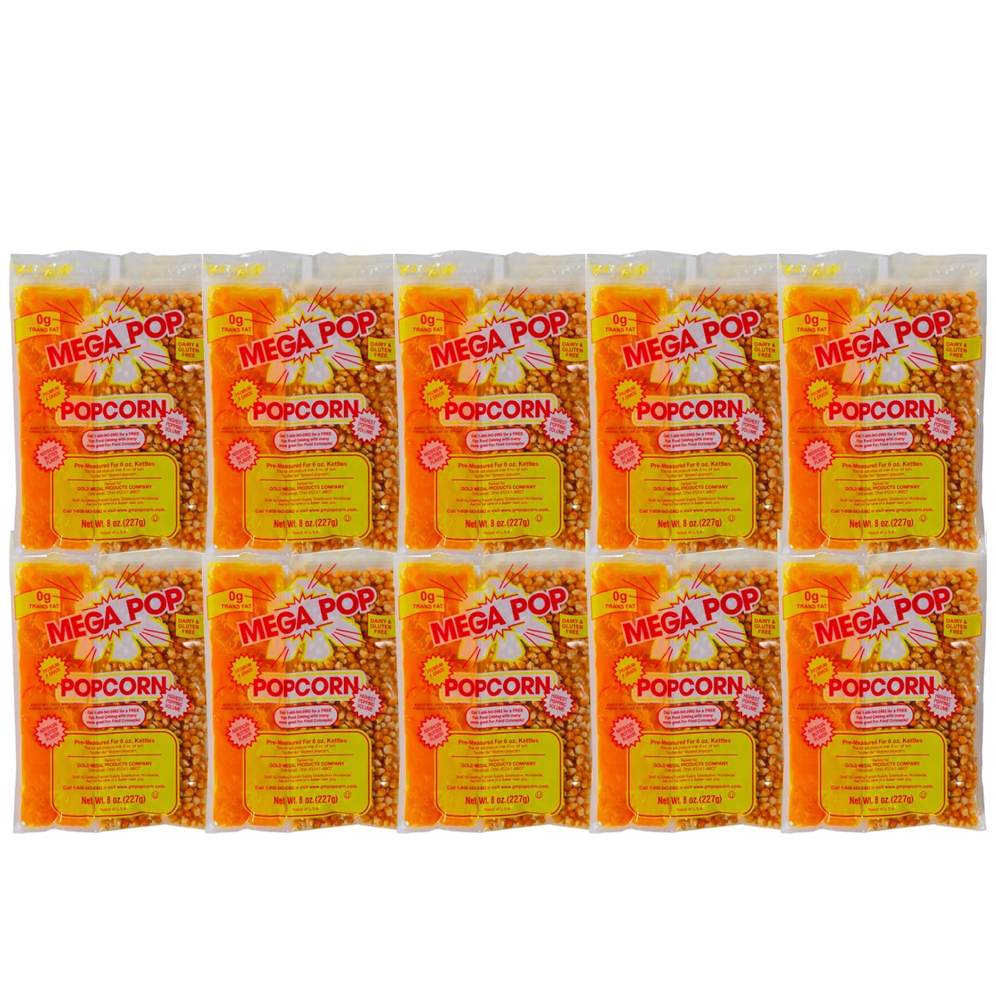 Generic Mega-pop Popcorn Kit - 8 Oz. - 10 Count - LI-VY9X-7AJC