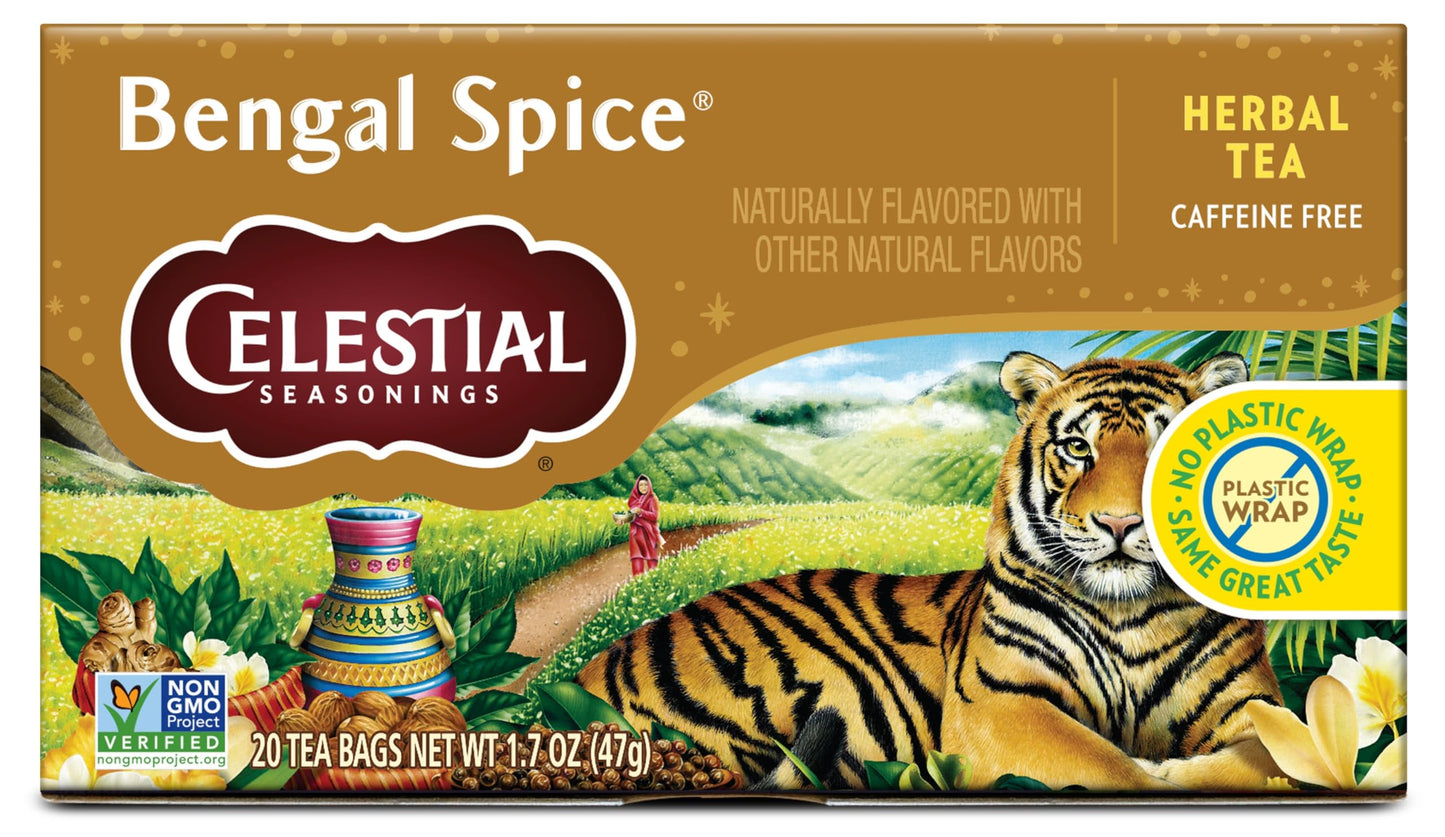 Celestial Seasonings Bengal Spice Herbal Tea, 20 Tea Bags, 20 Count (Pack of 1)